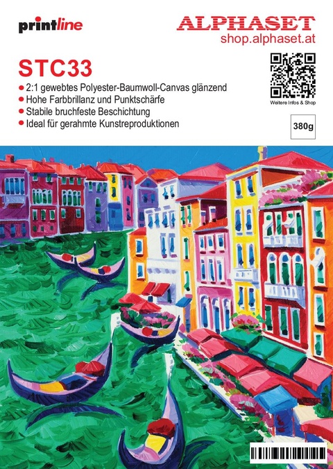 STC33 Poly Cotton Canvas fényes 380g, 1370mmx30m